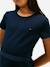Robe fille à manches courtes Bleu foncé 4 - vertbaudet enfant 