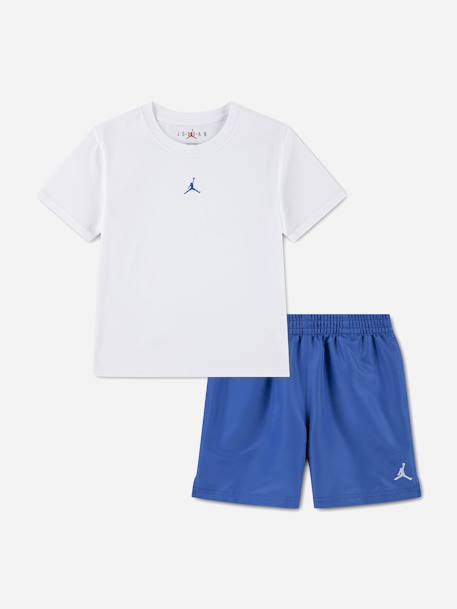 Ensemble 2 pièces Bleu / blanc+Marron / blanc+Orange fluo / blanc 1 - vertbaudet enfant 