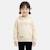 Sweat à capuche fille imprimé Blanc+Mauve 1 - vertbaudet enfant 