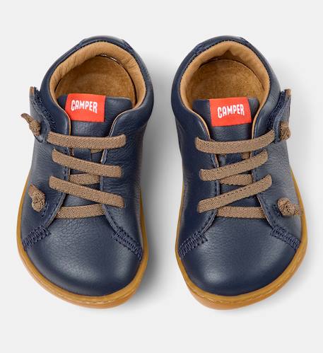 Baskets garçon cuir peu cami Bleu 3 - vertbaudet enfant 