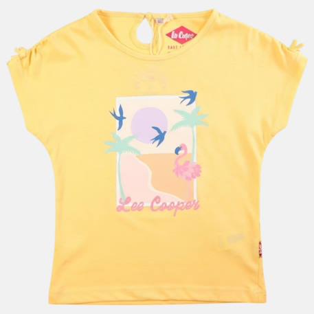 T shirt fille manches courtes Blanc+Bleu+Gris+Jaune 15 - vertbaudet enfant 