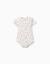 Body côtelé avec motif floral Beige clair 1 - vertbaudet enfant 