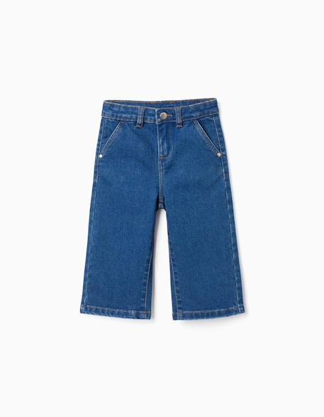 Jean à jambe large avec 4 poches Bleu 1 - vertbaudet enfant 