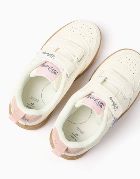 Baskets avec imprimé stitch et brides à scratch Beige clair 3 - vertbaudet enfant 