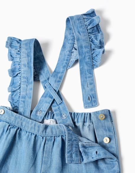 Pantalon en jean avec bretelles amovibles Bleu 2 - vertbaudet enfant 