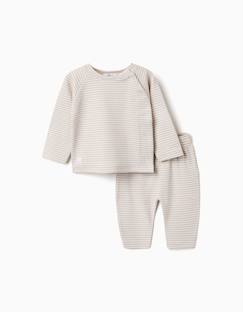 -Ensemble t-shirt à manches longues et pantalon à rayures