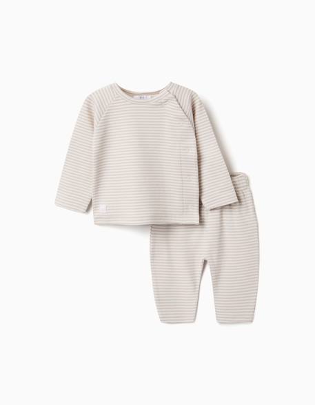 Bébé-Ensemble t-shirt à manches longues et pantalon à rayures