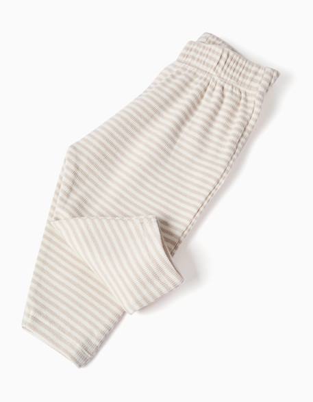 Ensemble t-shirt à manches longues et pantalon à rayures Blanc 4 - vertbaudet enfant 