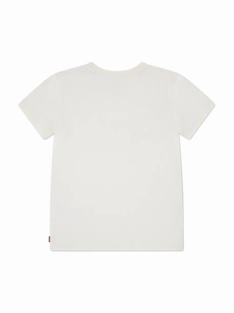 T-shirt fille col rond Blanc cassé 2 - vertbaudet enfant 