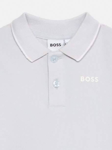 Polo garçon à manches courtes Beige+Bleu gris+Vert 5 - vertbaudet enfant 