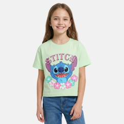 -T-shirt manches courtes fille avec personnage lilo & stitch