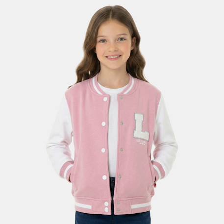 Veste boutonnée fille Fushia+Marine+Rose 11 - vertbaudet enfant 