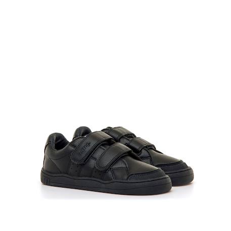 Sneakers garçon synthétique fermeture adhésive barefoot Blue marine+Noir intense 4 - vertbaudet enfant 