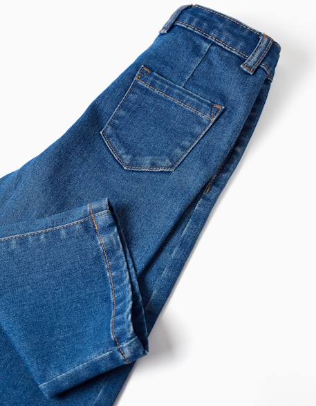 Jean à jambe large avec 4 poches Bleu 4 - vertbaudet enfant 