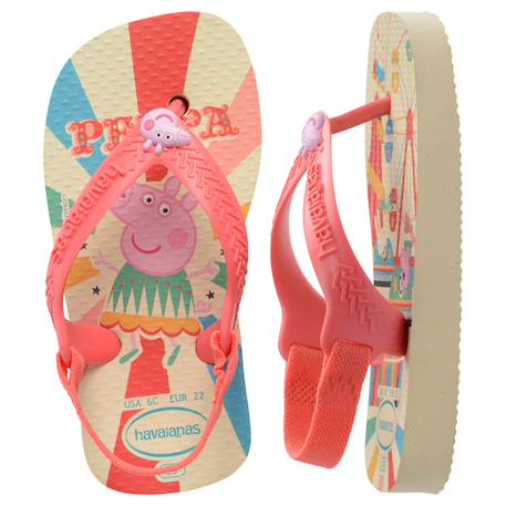Tongs enfant Peppa Pig Beige+Blanc blanc+Bleu lavender+Crème+Rose 22 - vertbaudet enfant 