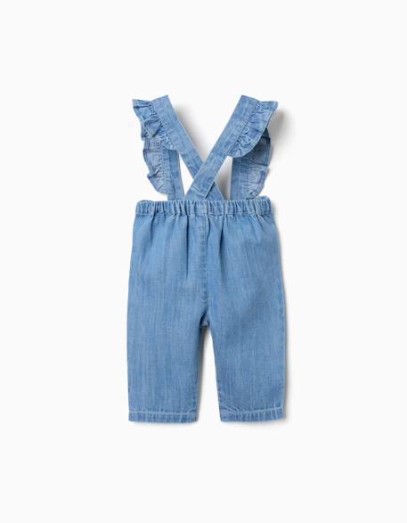 Pantalon en jean avec bretelles amovibles Bleu 3 - vertbaudet enfant 