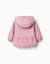 Coupe-vent avec capuche et ourlet à volants Rose clair 2 - vertbaudet enfant 