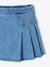 Jupe short fille plissée bleu moyen 3 - vertbaudet enfant 