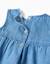 Body en coton + robe en jean sans manches Bleu 4 - vertbaudet enfant 