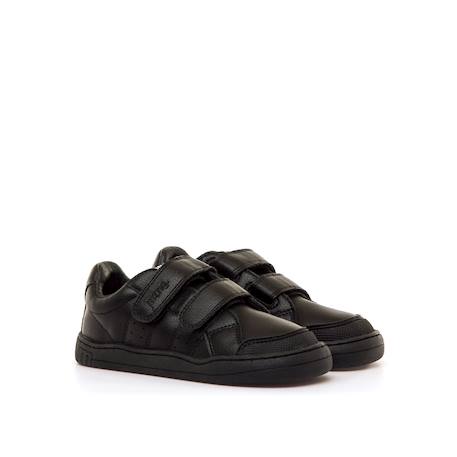 Sneakers garçon synthétique fermeture adhésive barefoot Blue marine+Noir intense 9 - vertbaudet enfant 