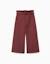 Pantalon à jambe large en point de rome avec ceinture Marrón 2 - vertbaudet enfant 
