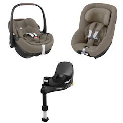 Puériculture-Siège-auto-Groupe 0 +/1(de 0 à 18 kg) 0-4 ans-Pack cosi pebble pro 2 + pearl 360 pro 2 + embase familyfix 360 pro
