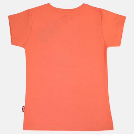 T-shirt manches courtes avec dessin Beige+Blanc+Orange+Rose 15 - vertbaudet enfant 