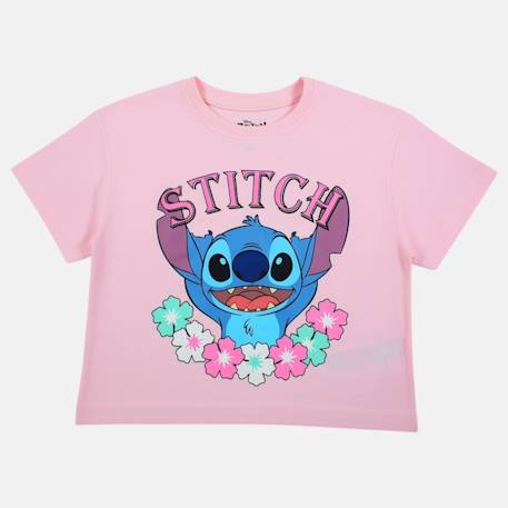 T-shirt manches courtes fille avec personnage lilo & stitch Rose+Vert 4 - vertbaudet enfant 