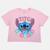 T-shirt manches courtes fille avec personnage lilo & stitch Rose+Vert 4 - vertbaudet enfant 