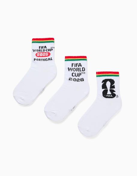 Lot de 3 paires de chaussettes coupe du monde de la fifa 2026 Blanc 1 - vertbaudet enfant 
