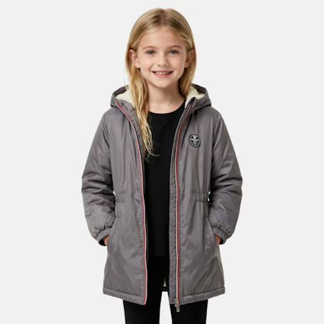 Parka fille imprimée Gris+Noir 1 - vertbaudet enfant 