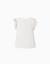 T-shirt en coton côtelé avec manches à volants Beige clair 2 - vertbaudet enfant 