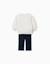 Ensemble sweat et pantalon en coton Blanc 2 - vertbaudet enfant 