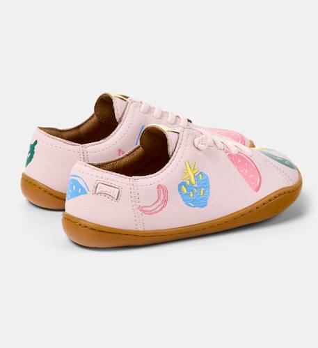 Baskets fille cuir PEU CAMI Rose pastel 4 - vertbaudet enfant 