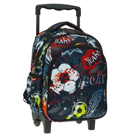 Garçon-Sac à roulettes back me up motif football 30 cm maternelle