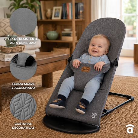 Transat bébé réglable et pliable Paradise Beige+Gris 12 - vertbaudet enfant 