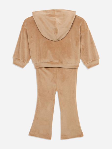Ensemble en velours Beige+Rose 2 - vertbaudet enfant 