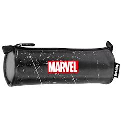 Jouet-Matériel scolaire-Trousse ronde spider-man polyester motif toile daraignée