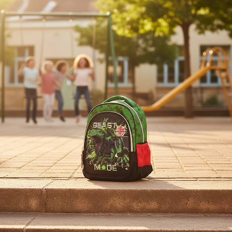 Sac à dos maternelle polyester imprimé bakugan Noir / vert / rouge 2 - vertbaudet enfant 