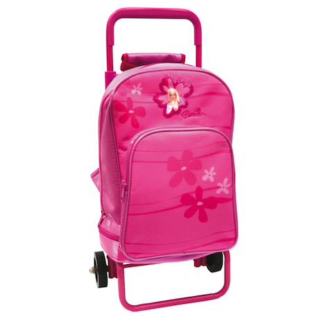 Sac à dos à roulettes barbie fleur 35 cm - maternelle Multicolore 1 - vertbaudet enfant 