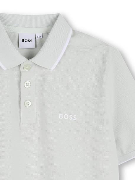 Polo garçon à manches courtes Beige+Vert 6 - vertbaudet enfant 