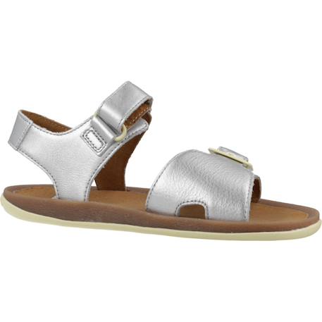Sandales fille modèle rebound silver bicho Argent gray+Gris moyen 5 - vertbaudet enfant 