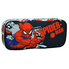 Jouet-Matériel scolaire-Trousse ovale textile spider-man