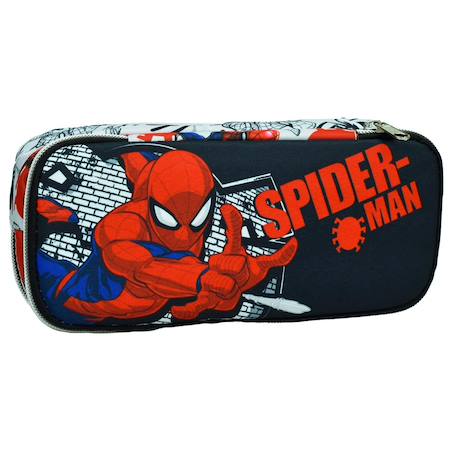 Trousse ovale textile spider-man Rouge 1 - vertbaudet enfant 