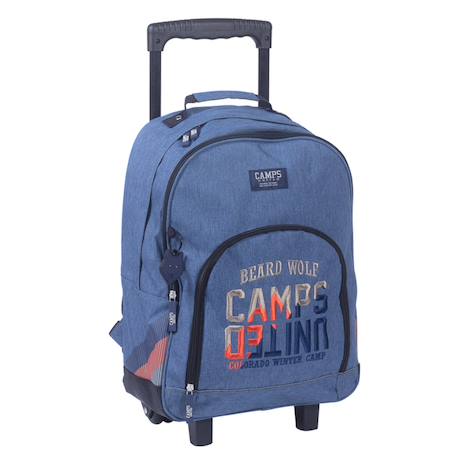 Sac à roulettes toile camps boy beard wolf 43 cm Bleu jean 1 - vertbaudet enfant 