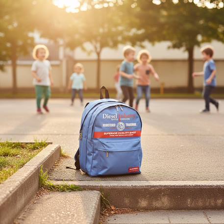 Sac à dos 45 cm avec 2 compartiments zippés diesel – diesel Bleu 2 - vertbaudet enfant 