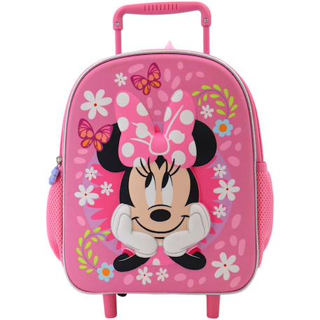 Fille-Accessoires-Sac à dos trolley minnie flowers idéal enfant de maternelle 32 cm