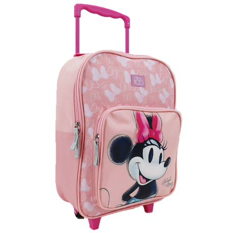 Fille-Accessoires-Sac à dos à roulettes minnie motif nœuds pour lécole primaire39 cm