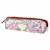 Trousse rectangulaire fleurs en tissu et simili cuir marshmallow Blanc / rose / clair / gris 1 - vertbaudet enfant 