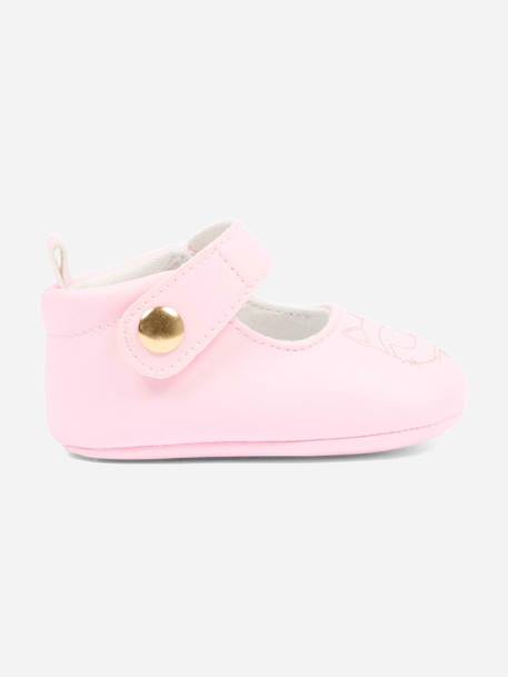 Chaussons premiers pas en simili Rose 6 - vertbaudet enfant 